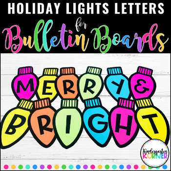 Preview of B.Y.O.B. Build Your Own Banner Holiday Christmas Lights Bulletin Board Letters