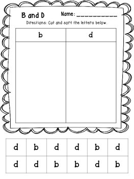 b and d confusion printables by klever kiddos teachers pay teachers