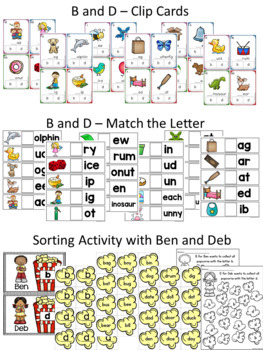 b and d letter confusion reversal worksheets google slides