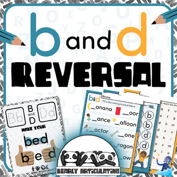 Preview of Dyslexia & Dysgraphia B and D Reversal No Prep Worksheets