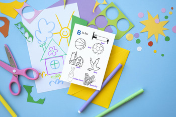 Preview of B is for. Colouring Page, Colouring Activity for kids