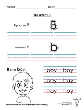 B is for boy - The Alphabet by Idea Central | TPT