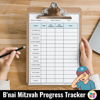 Preview of Editable B'nai Mitzvah Progress Template