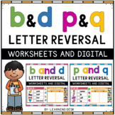 B D and P Q Letter Confusion Reversal Worksheets Google Sl