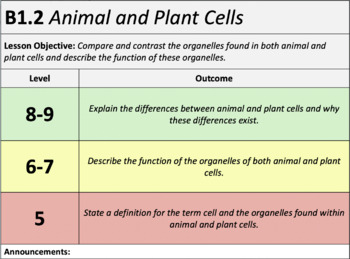 Preview of B1.2 Animal and Plant Cells