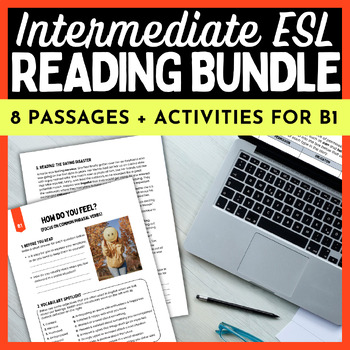 Preview of ESL Reading Comprehension for Adults and High School | B1 Bundle