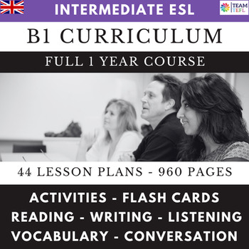 Preview of B1 Intermediate Course Book ESL TEFL 50 hours Curriculum