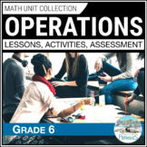 B2 Operations Math Unit grade 6 - UPDATED 2020 Ontario Curriculum