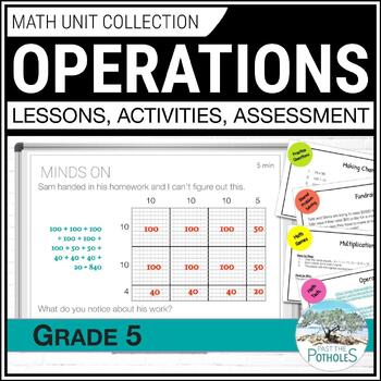 Preview of Grade 5 Ontario Math Unit OPERATIONS with Decimals & Fractions Equivalent Ratios