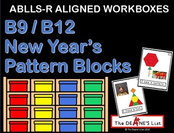 Preview of ABLLS-R ALIGNED ACTIVITIES B9/B12 New Year's Pattern Blocks