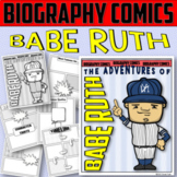 BABE RUTH Biography Comics Research or Book Report | Graph