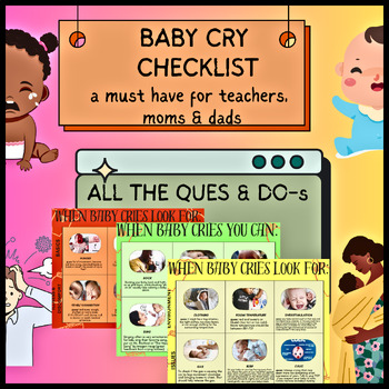 Preview of BABY CRY CHECKLIST- all the ques and all the do-s