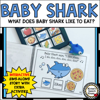 Preview of BABY SHARK VOCABULARY BOOK Pre-K  Circle-time speech-language autism