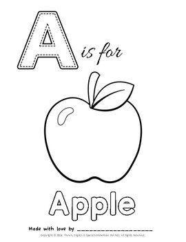 BABY SHOWER ABC COLORING BOOK! by French English And ...