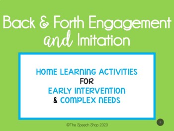 Preview of BACK &FORTH & IMITATION Home Learning for Early Language