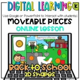 BACK TO SCHOOL 2D Shape Sort -Digital Google Online Classr