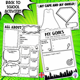 Back to school activities: all about me, goal setting- Sup