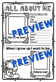FIRST DAY OF SCHOOL ACTIVITY SECOND GRADE (ALL ABOUT ME POSTER 2ND GRADE)