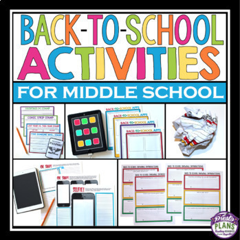 Preview of Back to School Activities and Assignments for Middle School