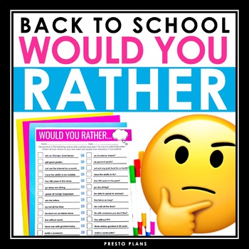 Would You Rather: Back to School Edition