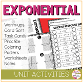 BACK TO SCHOOL | ALGEBRA 1 EXPONENTIAL FUNCTIONS Bundle