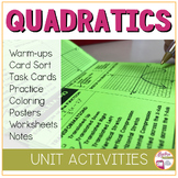 BACK TO SCHOOL | ALGEBRA 1 QUADRATIC EQUATIONS Bundle