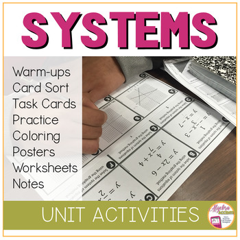 Preview of BACK TO SCHOOL | ALGEBRA 1 SYSTEMS OF EQUATIONS Bundle