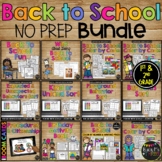 BACK TO SCHOOL Activities No Prep BUNDLE Math Reading 1st 2nd