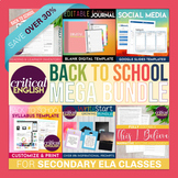 BACK TO SCHOOL Activity Bundle for Secondary ELA! 14 Resources!