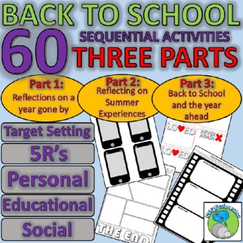 Preview of BACK TO SCHOOL Activity Pack-60 Activities, Resources, Target Setting, Print/Go