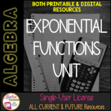 BACK TO SCHOOL Algebra 1 Curriculum Exponential Functions 