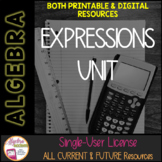 BACK TO SCHOOL | Algebra 1 Curriculum Expressions Unit | P