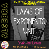 BACK TO SCHOOL | Algebra 1 Curriculum | Laws of Exponents 