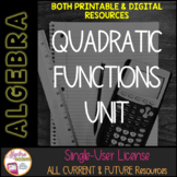 BACK TO SCHOOL Algebra 1 Curriculum | Quadratic Functions 