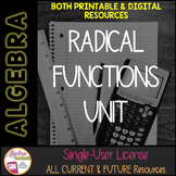 BACK TO SCHOOL | Algebra 1 Curriculum Radical Functions | 