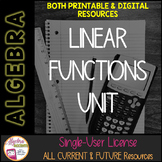 BACK TO SCHOOL | Algebra 1 Curriculum l Linear Functions |