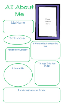 BACK TO SCHOOL: All About Me Posters by Little Engine Learning Labs