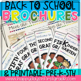 BACK TO SCHOOL BROCHURES & Meet-the-Teacher Printable EDITABLE