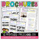 BACK TO SCHOOL BROCHURES & Meet-the-Teacher Printable EDITABLE