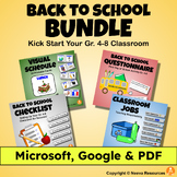 BACK TO SCHOOL BUNDLE: Checklist, Jobs, Schedule + (MICROS