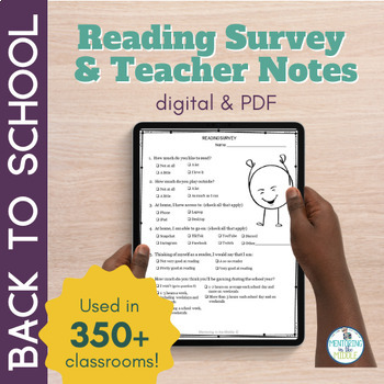 Preview of Back to School Reading Interest Surveys - Teacher Data - Student Reading Logs