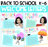 BACK TO SCHOOL Bitmoji Welcome Letters/Cards (Editable)