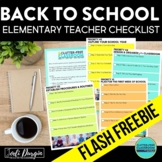 FREE BACK TO SCHOOL CHECKLIST - 20 STEPS FOR ELEMENTARY TEACHERS