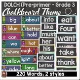 CHALKBOARD CLASS DECOR: DOLCH WORD WALL SET {PRE-PRIMER TO