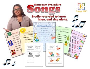 Preview of BACK TO SCHOOL CLASSROOM PROCEDURE SONGS, MINI BOOK, SEQUENCING ACTIVITY
