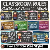 CHALKBOARD CLASS DECOR: EDITABLE CLASSROOM RULES