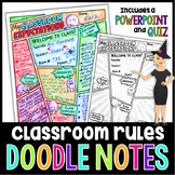 Back to School Classroom Rules and Expectations Doodle Notes
