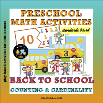 Preview of BACK TO SCHOOL COUNTING AND CARDINALITY ACTIVITIES