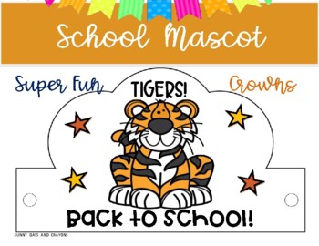 Preview of BACK TO SCHOOL CROWNS TIGERS THEME BACK TO SCHOOL HATS TIGERS THEME
