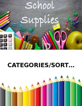 Preview of BACK TO SCHOOL - Categories/Sort!!